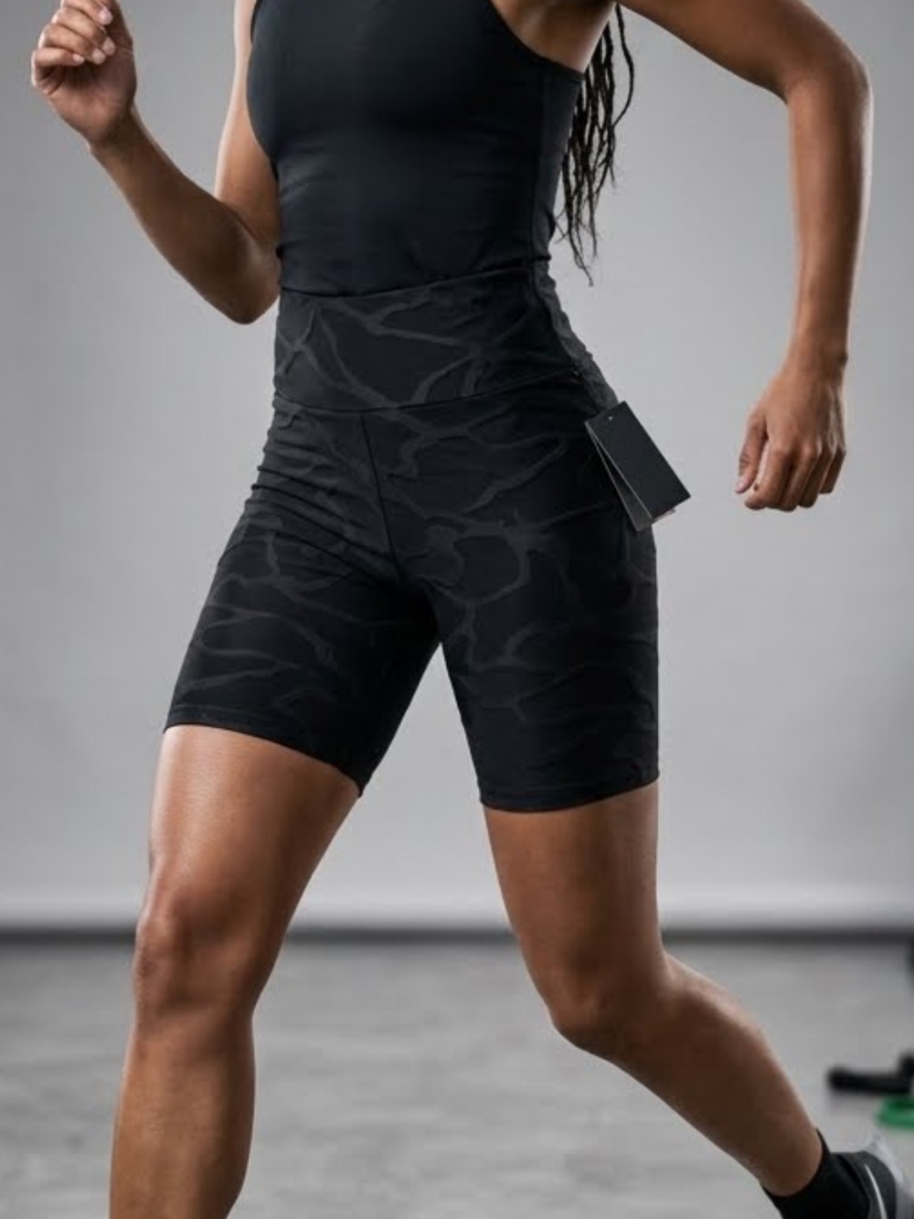 Twenty Black High-Waist Athletic Shorts